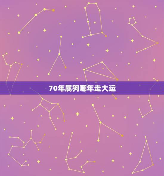 70年属狗哪年走大运,1970年出生的属狗人哪一年财运好 70年属狗哪年走大运,1970年出生的属狗人哪一年财运好