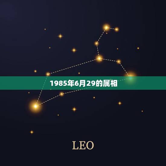 1985年6月29的属相，1985年农历六月二十九日是属什么？什么星座