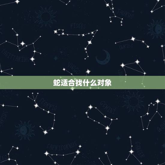 蛇适合找什么对象,蛇适合找什么属相 蛇适合找什么对象,蛇适合找什么属相
