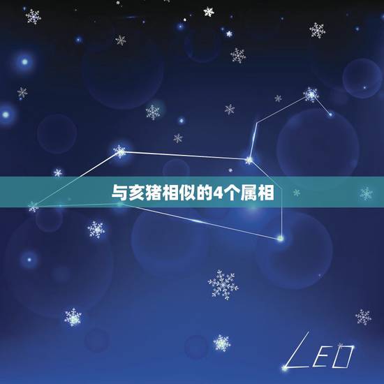 与亥猪相似的4个属相，属猪的和什么属相最相配？