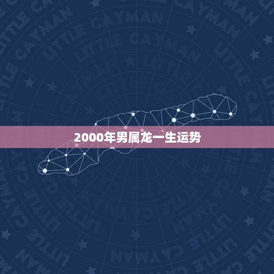 2000年男属龙一生运势，2000年属龙男孩命运
