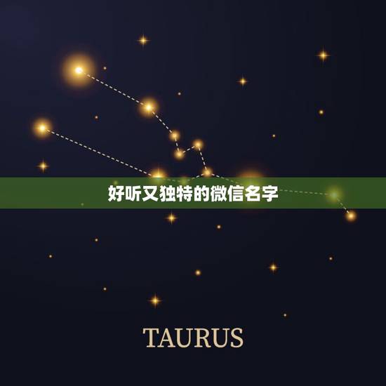 好听又独特的微信名字，好听的微信名字女