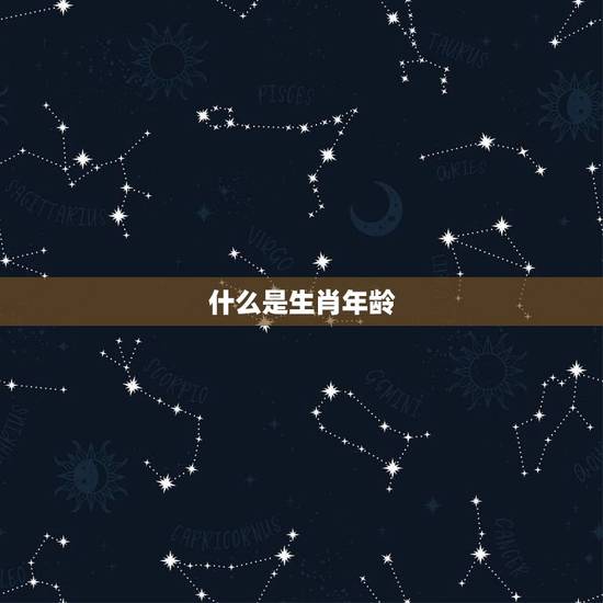 什么是生肖年龄 什么是生肖年龄