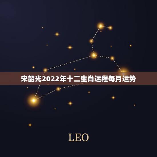 宋韶光2022年十二生肖运程每月运势，2021运程十二生肖运程每月运势