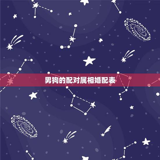 男狗的配对属相婚配表，男属龙的和什么属相最配