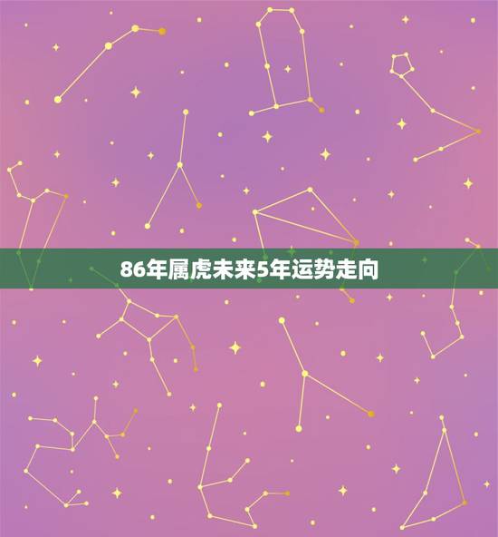 86年属虎未来5年运势走向，86年虎今年运势如何？
