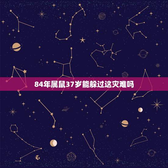 84年属鼠37岁能躲过这灾难吗，84年属鼠烂桃花有几次