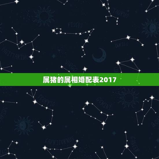 属猪的属相婚配表2017，结婚吉日的属相配合