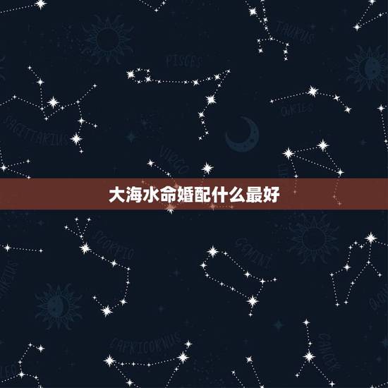 大海水命婚配什么最好，大海水命和什么命配
