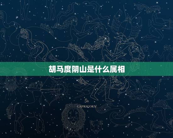 胡马度阴山是什么属相,但使龙城飞将在,不教胡马度阴山马是什么动物 胡马度阴山是什么属相,但使龙城飞将在,不教胡马度阴山马是什么动物
