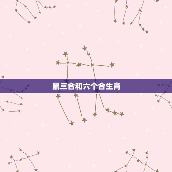 鼠三合和六个合生肖,属相三合好还是六合好 鼠三合和六个合生肖,属相三合好还是六合好