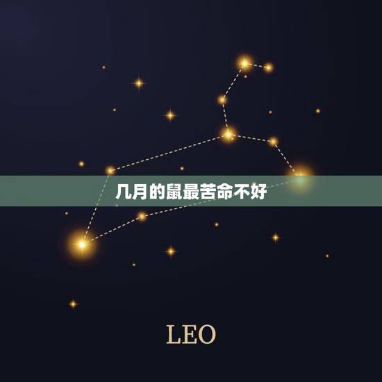 几月的鼠最苦命不好,84鼠女出生几月的命最差 几月的鼠最苦命不好,84鼠女出生几月的命最差