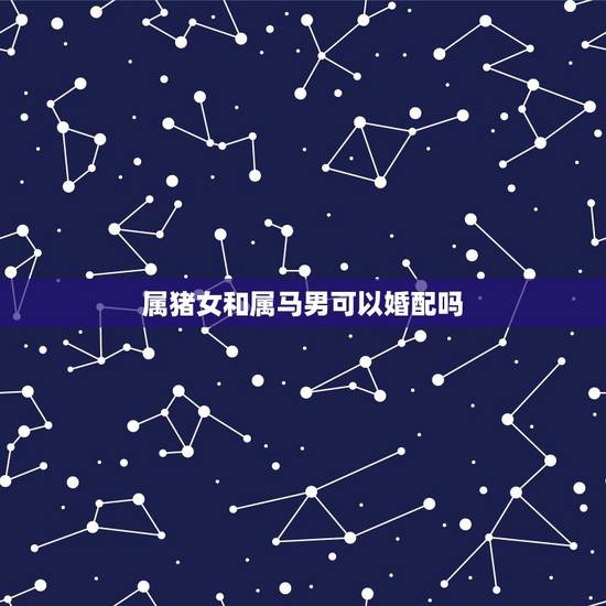 属猪女和属马男可以婚配吗，女属马配男属猴和男属猪哪个较相配些
