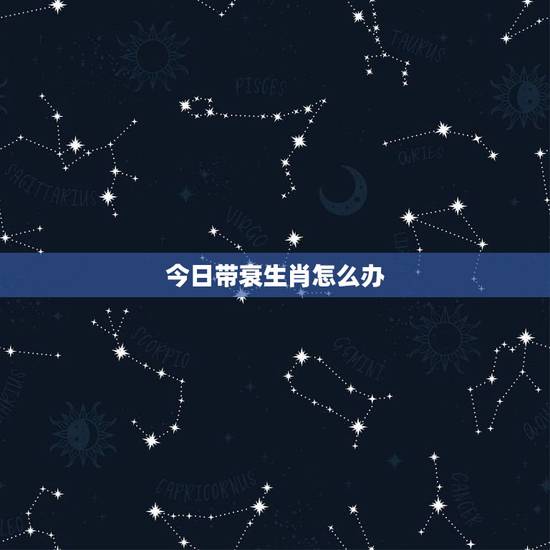 今日带衰生肖怎么办，今晚生肖运程特吉生肖