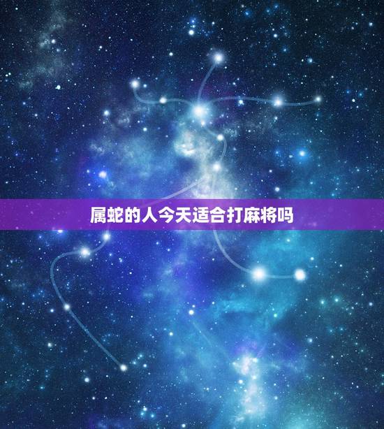属蛇的人今天适合打麻将吗，2021属蛇今日打麻将财运如何