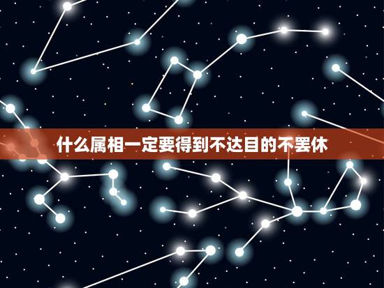 什么属相一定要得到不达目的不罢休，什么动物不达目的不罢休？