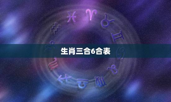 生肖三合6合表 6合生肖是哪6个 生肖三合6合表 6合生肖是哪6个