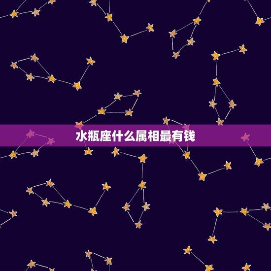 水瓶座什么属相最有钱，水瓶座什么属相最聪明