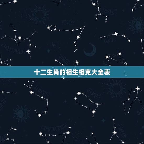 十二生肖的相生相克大全表,十二生肖相生相克 十二生肖的相生相克大全表,十二生肖相生相克