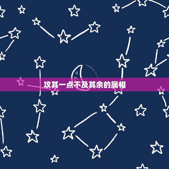 攻其一点不及其余的属相，攻其一点，不及其余。猜生肖