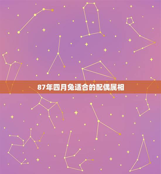 87年四月兔适合的配偶属相，87年属兔和属兔的相配吗，就是相同属相