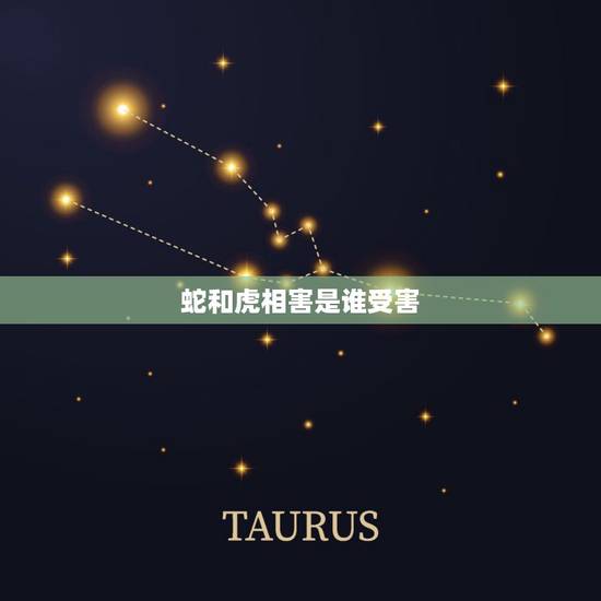 蛇和虎相害是谁受害，蛇和虎是不是相克