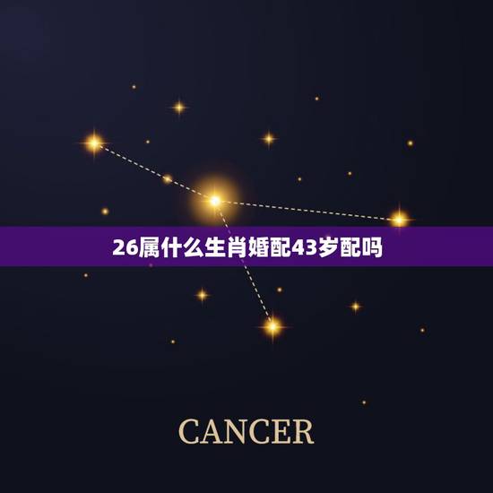 26属什么生肖婚配43岁配吗，属相与婚配