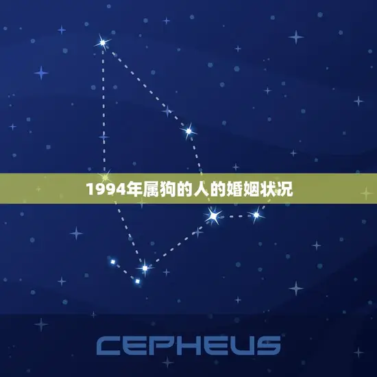 1994年属狗的人的婚姻状况 1994年属狗的人的婚姻状况