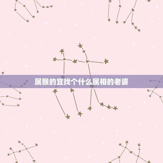 属猴的宜找个什么属相的老婆，做生意属猴和什么属相好
