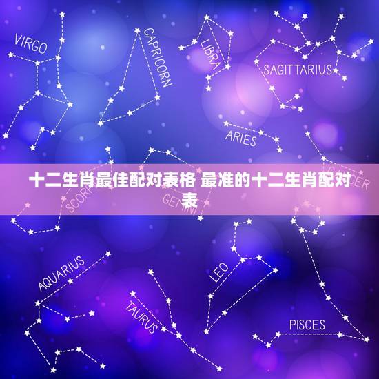十二生肖最佳配对表格 最准的十二生肖配对表 十二生肖最佳配对表格 最准的十二生肖配对表