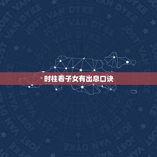 时柱看子女有出息口诀，怎么解读八字排盘？