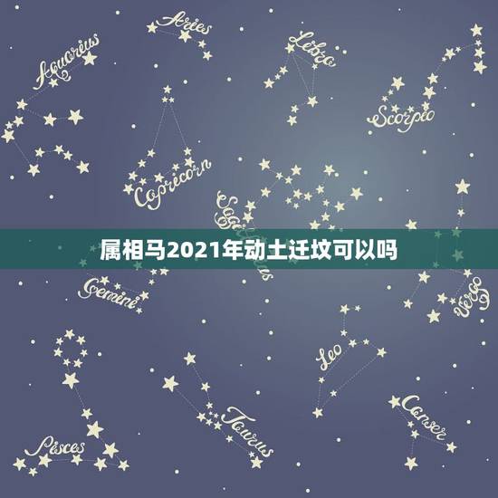 属相马2021年动土迁坟可以吗,2021年属相犯太岁的有哪些 属相马2021年动土迁坟可以吗,2021年属相犯太岁的有哪些