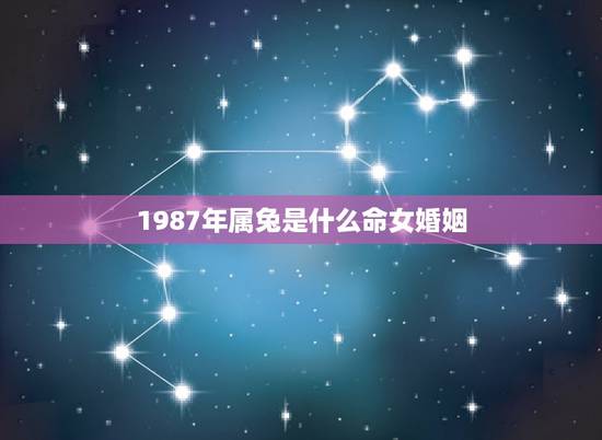 1987年属兔是什么命女婚姻,1987年属兔的人婚姻 1987年属兔是什么命女婚姻,1987年属兔的人婚姻