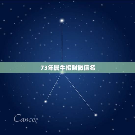 73年属牛招财微信名，属牛的微信头像用什么比较吉利啊？谢谢你们了！