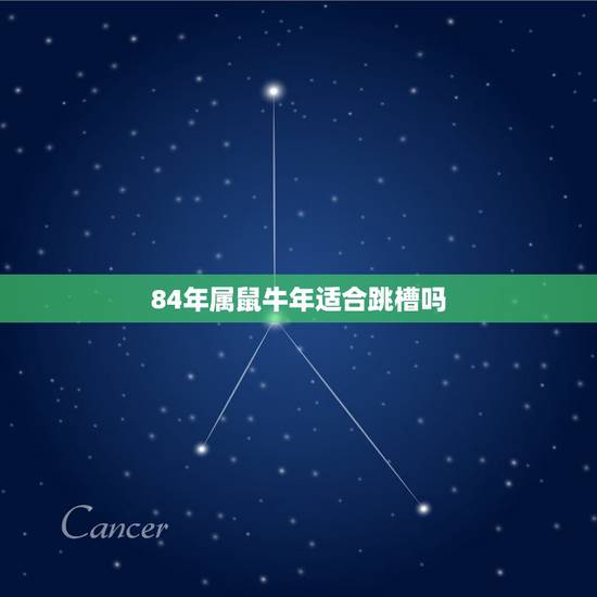 84年属鼠牛年适合跳槽吗，属鼠的和属牛的在一起适合吗？