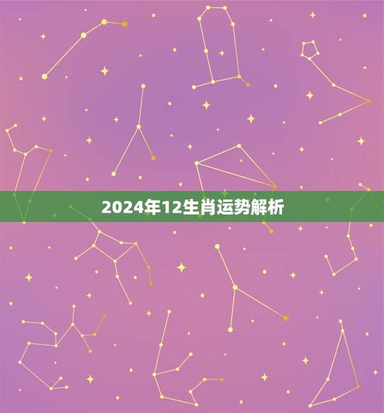 2024年12生肖运势解析,2024年生肖运势详解 2024年12生肖运势解析,2024年生肖运势详解