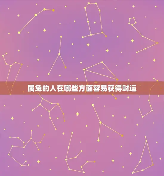 属兔的人在哪些方面容易获得财运 属兔的人在哪些方面容易获得财运