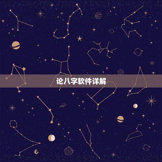 论八字软件详解，论八字那个软件怎么看啊，没整明白