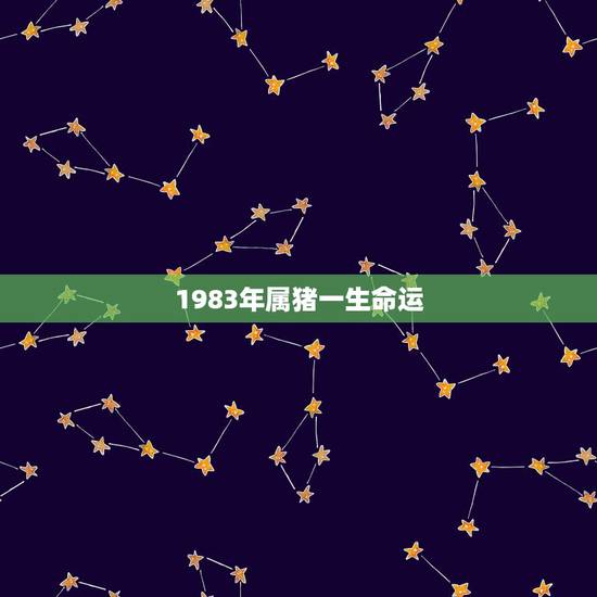 1983年属猪一生命运，1984年属鼠是什么命，命中缺