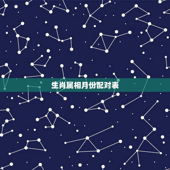 生肖属相月份配对表，十二生肖属性及最全配对表