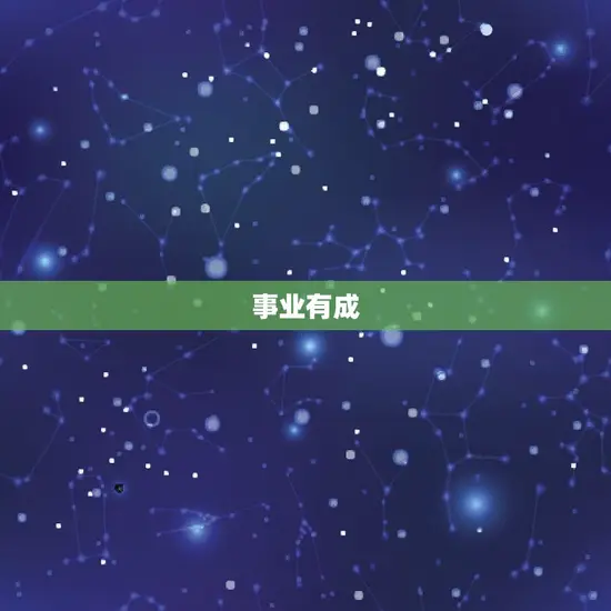 事业有成 事业有成
