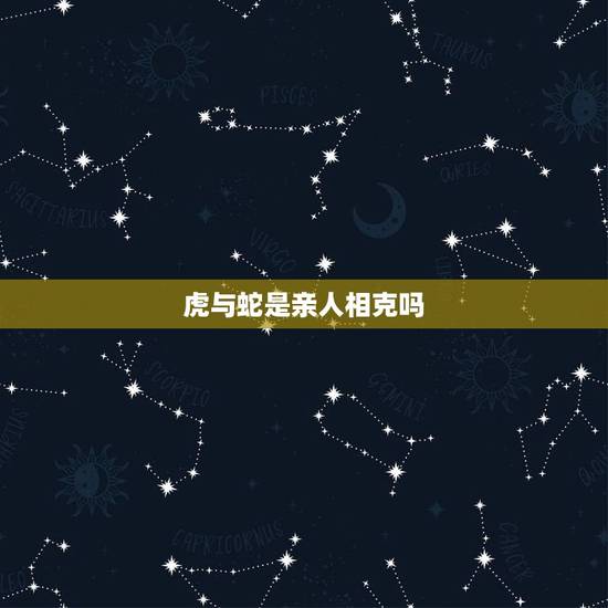 虎与蛇是亲人相克吗,属蛇和属虎相克吗? 虎与蛇是亲人相克吗,属蛇和属虎相克吗?