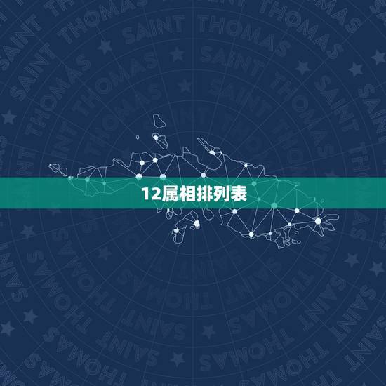 12属相排列表，十二生肖属相相合表图