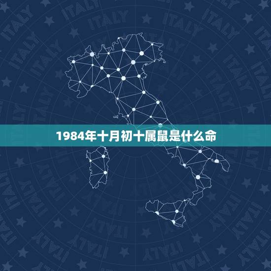 1984年十月初十属鼠是什么命，我是属鼠的，阴历1984年后十月初一，