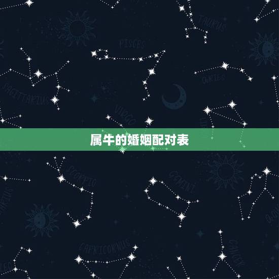 属牛的婚姻配对表，生肖属牛和属马的人结婚会怎样