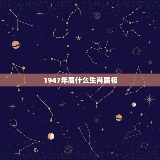 1947年属什么生肖属相，1947年属什么生肖