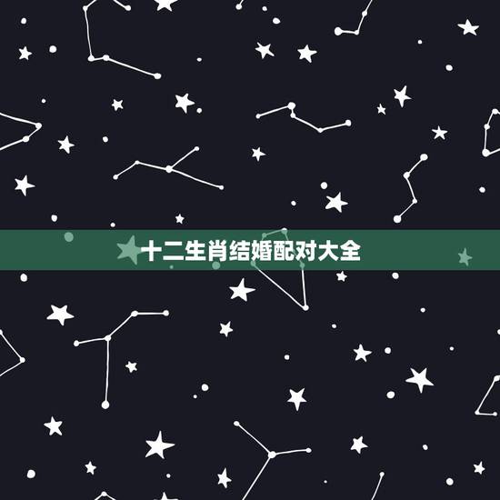 十二生肖结婚配对大全 男女婚姻属相配对表