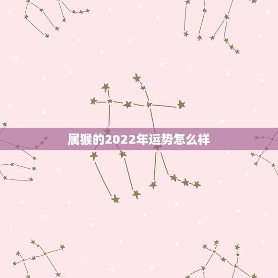 属猴的2022年运势怎么样，属猴40岁后有十年大运