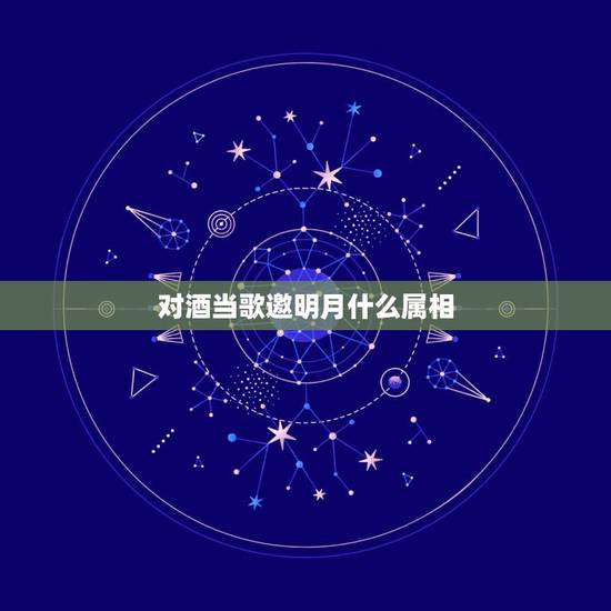 对酒当歌邀明月什么属相，把酒邀明月打一个数字