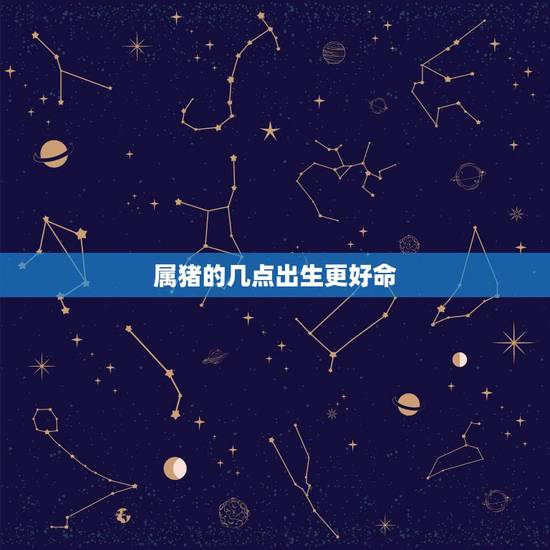 属猪的几点出生更好命，属猪的几点出生有福气
